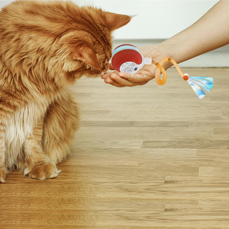 Interactive Agile Cat Ball with Elastic Tail - Motion Activated Automatic Toy for Indoor Cats