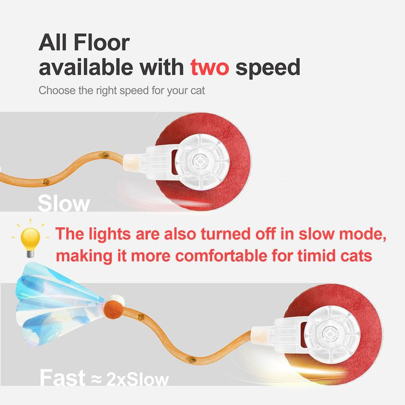 Interactive Agile Cat Ball with Elastic Tail - Motion Activated Automatic Toy for Indoor Cats